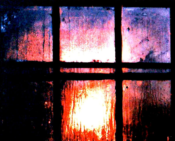 SUNRISE UPON A FROZEN WINDOW PANE by Pete Madzelan